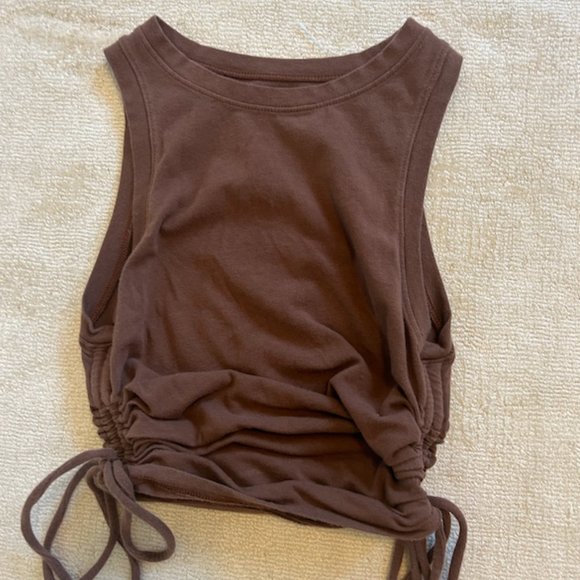 Hollister Brown Tank with Ruched Sides - Picture 1 of 3